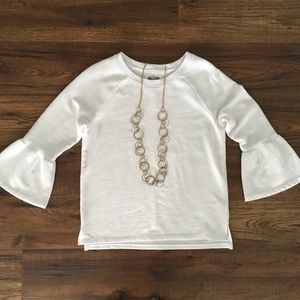 Aerie White Shirt with Bell Sleeves